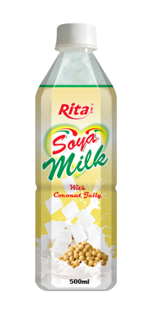 500ml زجاجة حليب الصويا مع كوكو جيلي